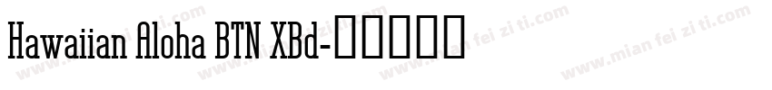 Hawaiian Aloha BTN XBd字体转换